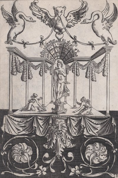 Ornamental panel, ca. 1514-36. af Agostino Veneziano