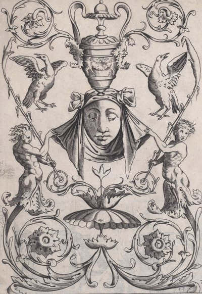 Ornamental panel, ca. 1514-36. af Agostino Veneziano