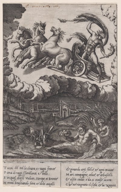 Phaeton, ca. 1514-36. af Agostino Veneziano