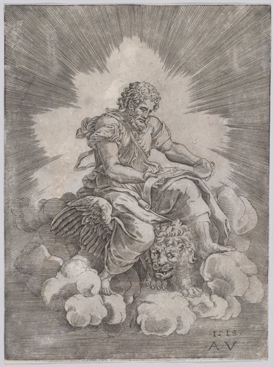 Sankt Markus, dateret 1518. af Agostino Veneziano