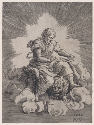 Sankt Markus, dateret 1518. af Agostino Veneziano