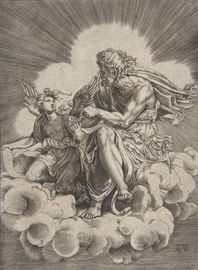 Saint Matthew, dateret 1518. af Agostino Veneziano