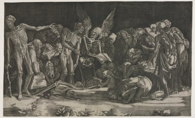 Skeletter, også kendt som Allegory of Death and Fame af Agostino Veneziano