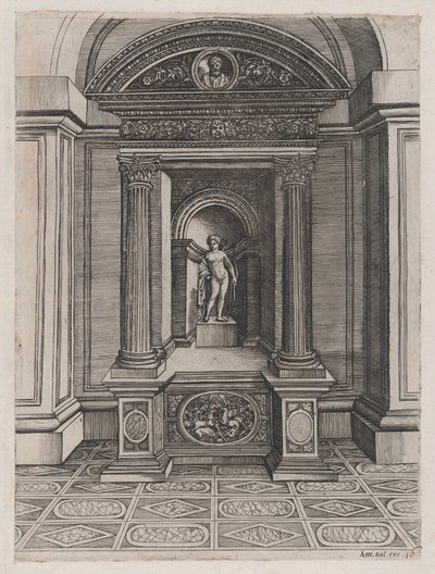 Mirror of Roman Magnificence: The Alter of Eros, ca. 1514-36, ca. 1514-36. af Agostino Veneziano.