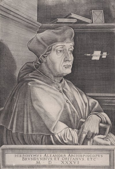 Ærkebiskoppen af Brindisi, dateret 1536. af Agostino Veneziano