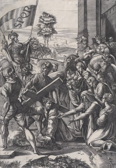 Korsets Bæring, 1517. af Agostino Veneziano