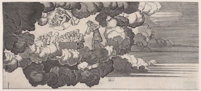 Nyheden bragt til Olympus, dateret 1516. af Agostino Veneziano