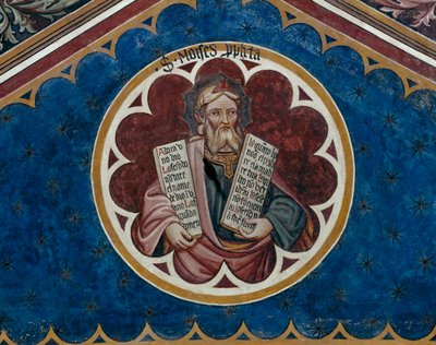 Moses, detalje af det fjerde spænd af loftet (fresko) af Agostino di Marsiglio