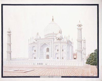 The Taj, ca. 1815 (blyant, pen, gråt blæk, w/c) af Agra School