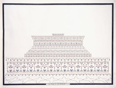 Kejserens grav, ca. 1815 af Agra School