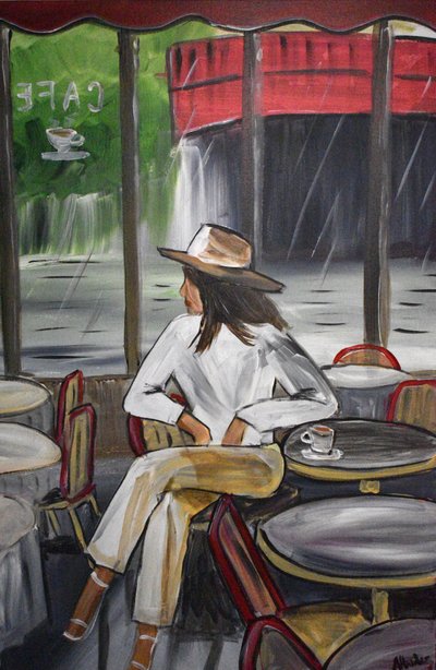 En scene fra Rainy Day Cafe af Aisha Haider