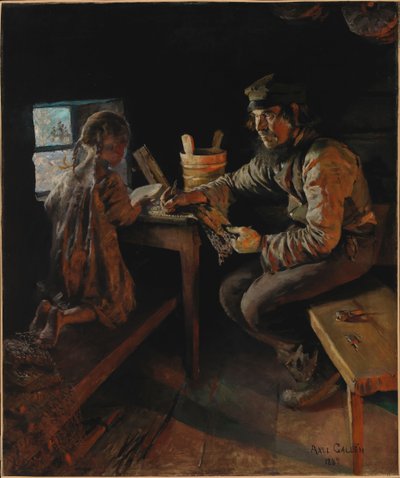 Første lektion af Akseli Gallen-Kallela