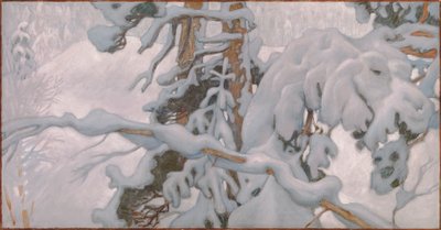 Vinter, studie til freskerne i Jusélius-mausoleet af Akseli Gallen-Kallela
