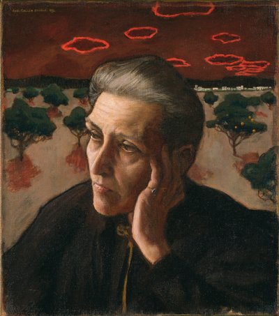 Portræt af kunstnerens mor, 1896. af Akseli Gallen Kallela