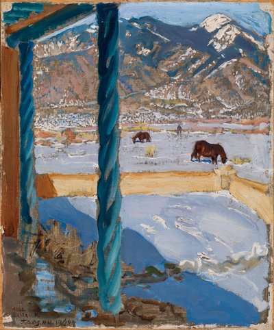 Taos-hjem i sollys af Akseli Valdemar Gallen-Kallela