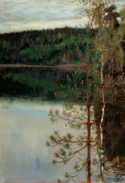 Udsigt over en sø af Akseli Valdemar Gallen-Kallela