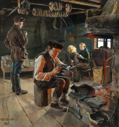 La vie Rustique - det rustikke liv - Akseli Gallen-Kallela (1865-1931). Olie på lærred af Akseli Valdemar Gallen-Kallela