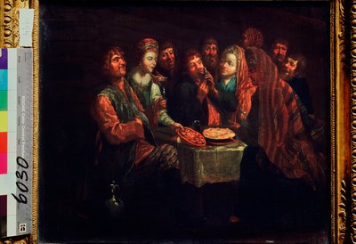 Bondefest - Maleri af Al Vishnekov (første halvdel af det 18. århundrede), olier på lærred, russisk kunst 1700-tallet - Statens russiske museum, Sankt Petersborg af Al Vishnekov