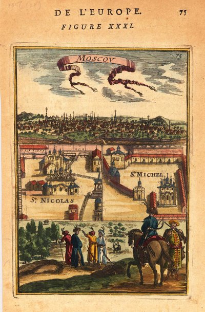 Moskva, 1683 af Alain Manesson Mallet