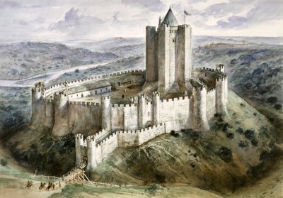 Conisbrough Castle, 13. århundrede, c1960