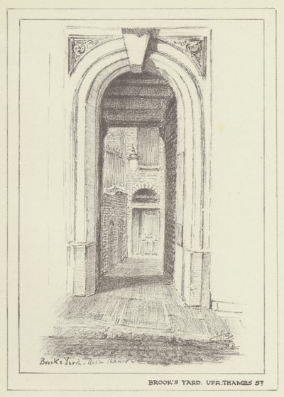 Brooks Yard, Upper Thames Street af Alan Stapleton