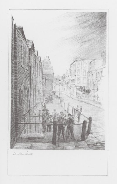 London Lanes: London Lane (litografi) af Alan Stapleton