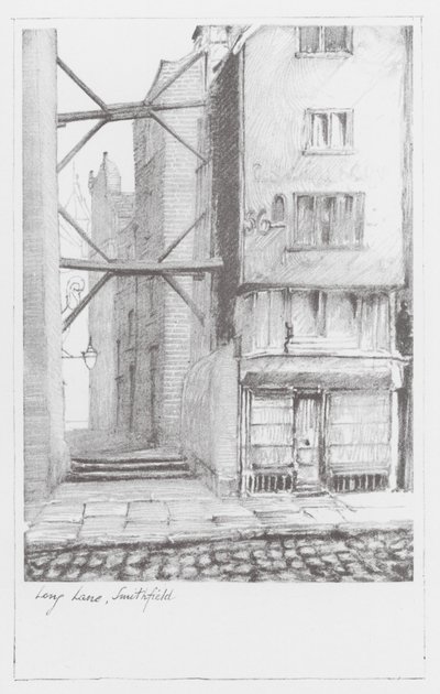 London Lanes: Long Lane, Smithfield (litografi) af Alan Stapleton