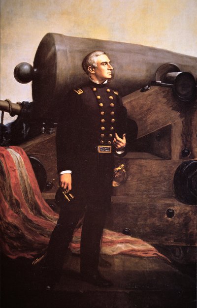 Portræt af major Robert Anderson (1805-71) (litho) af Alban Jasper (after) Conant