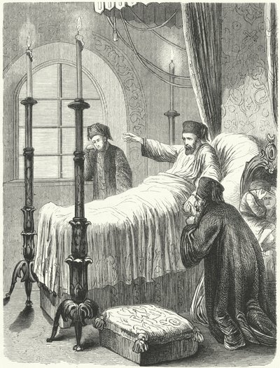 Den osmanniske sultan Mahmud IIs død af Albert (after) Kretschmer