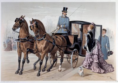 Coupe nået af engelske heste Tryk af Albert Adam (1833-?) 1874 Paris, Musee Carnavalet af Albert Adam