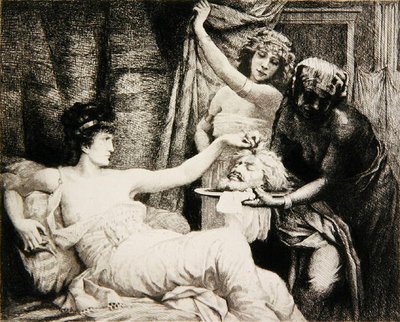 Herodias ca. 1878 (radering) af Albert Alexander Paul Rouffio