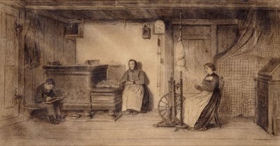 I Stuestuen, af Albert Anker