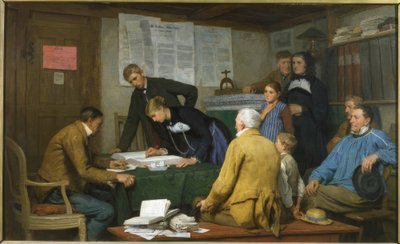 Det borgerlige bryllup af Albert Anker