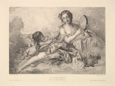 Muse Erato, 1890. af Albert Ardail