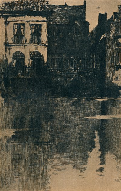 Gamle huse ved vandet, c 1886-1906, 1906-7 af Albert Baertsoen