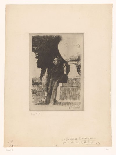 Portret af Robert de Montesquiou af Albert Besnard (signed by artist)