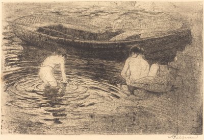 Badning ved Talloires af Albert Besnard