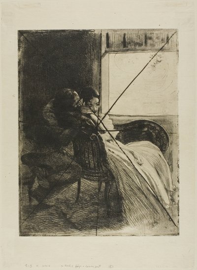 Flirt, plade seks fra Woman af Albert Besnard