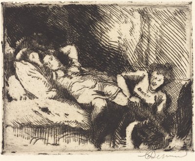 Gå i seng (Le coucher) af Albert Besnard