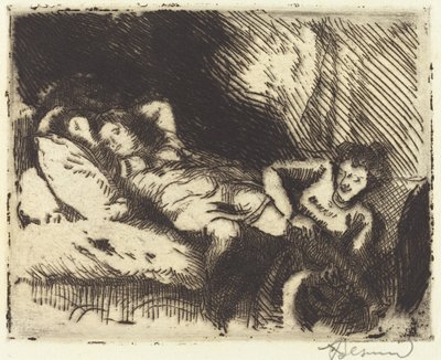 Gå i seng (Le coucher) af Albert Besnard