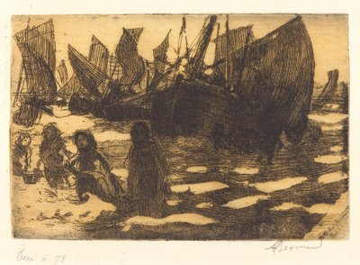 Små Fiskerbåde af Berck af Albert Besnard