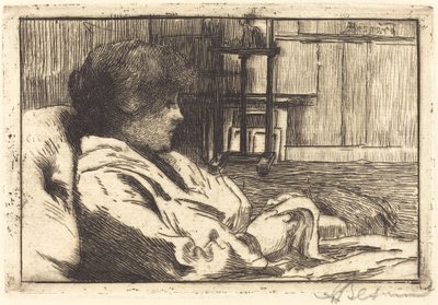 Kvinde læser i Atelier (La lecture dans l
