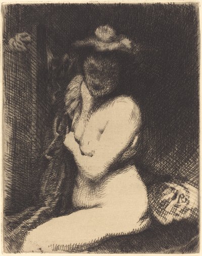 Kvinde ved hendes toilet (La toilette) af Albert Besnard