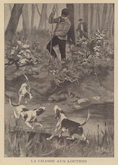 Jagt oddere af Albert Besnou