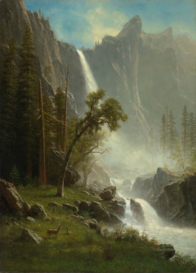 Bridal Veil Falls, Yosemite, ca. 1871-1873 af Albert Bierstadt