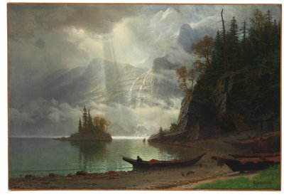 Ø i søen af Albert Bierstadt
