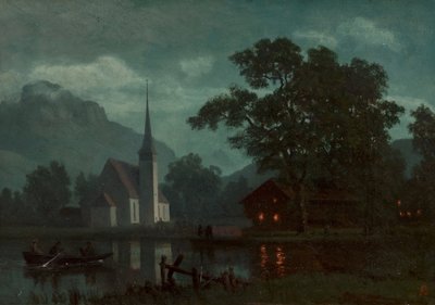Lucerne-søen, Schweiz af Albert Bierstadt
