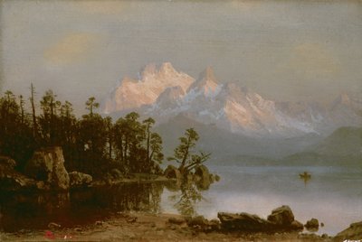 Bjerg kanosejlads af Albert Bierstadt