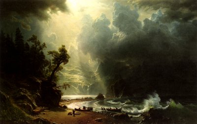 Puget Sound på Stillehavskysten af Albert Bierstadt