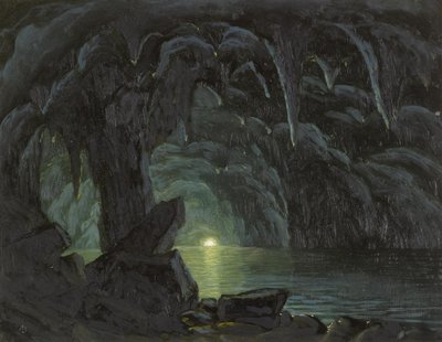Den Blå Grotte, Capri af Albert Bierstadt